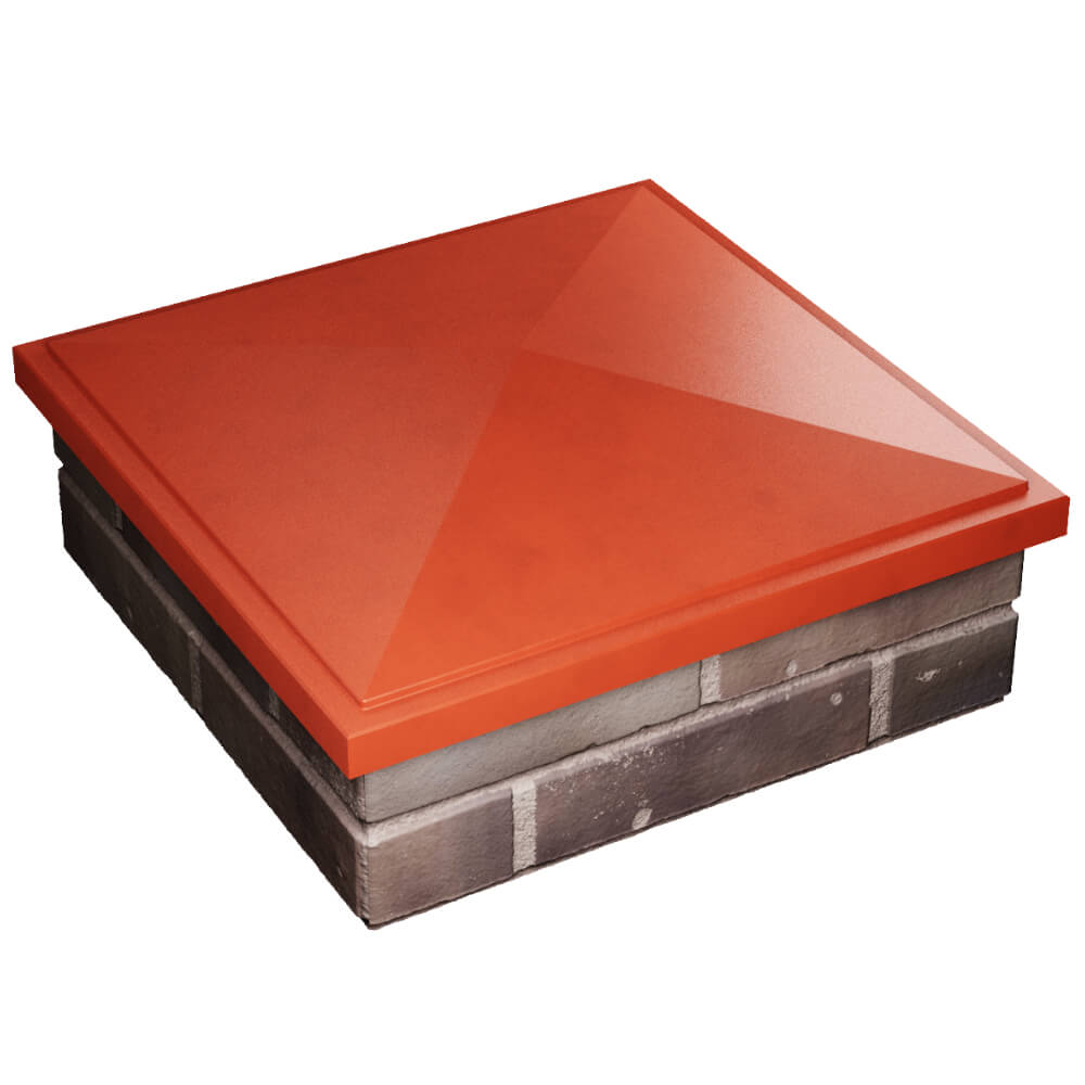 Колпак Zking БонаМоно Красный на столб 2х2 кирпича (515х515, 530х530мм) в Менделеевске фото