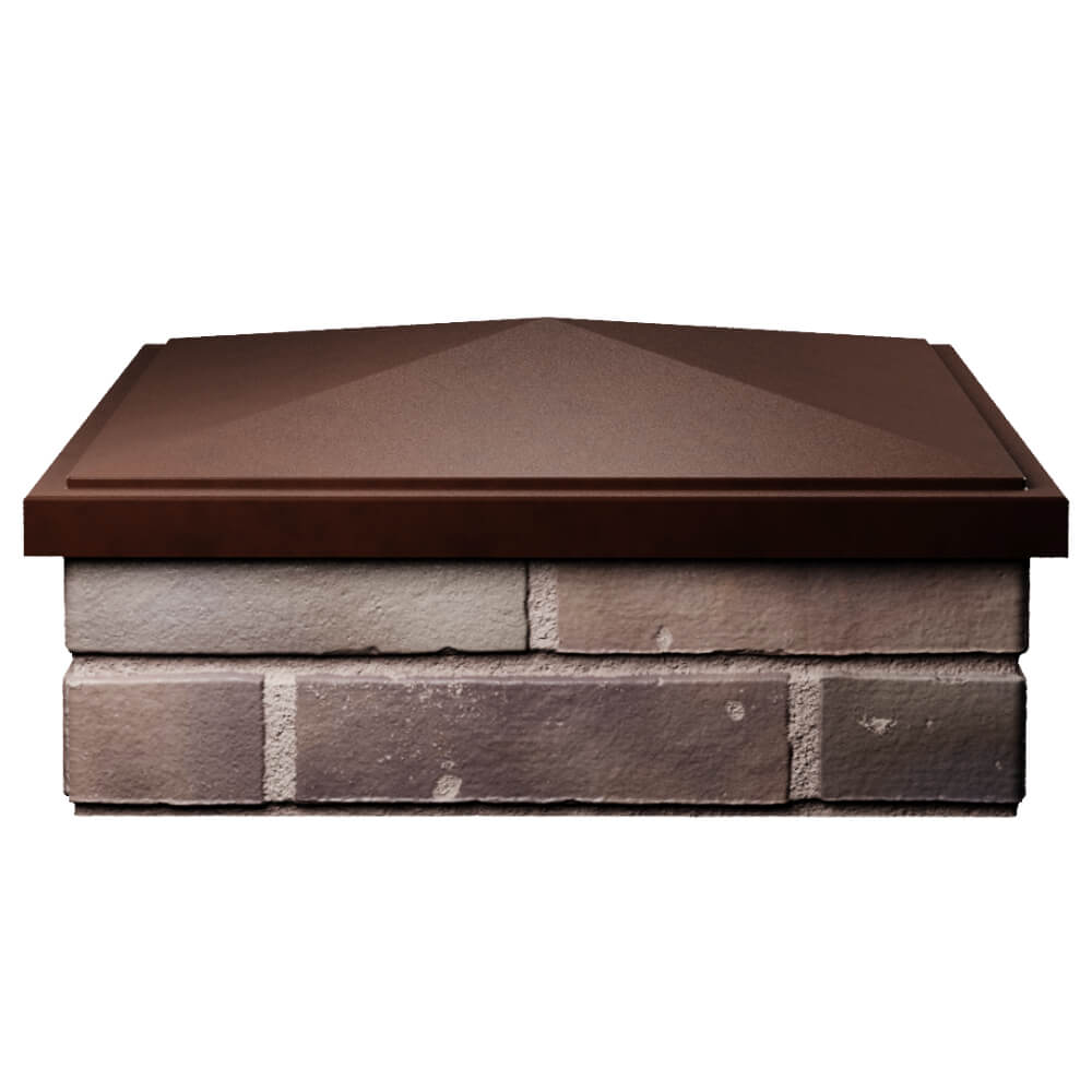 Колпак Zking БонаМоно Коричневый на столб 2х2 кирпича (515х515, 530х530мм) Менделеевск фото