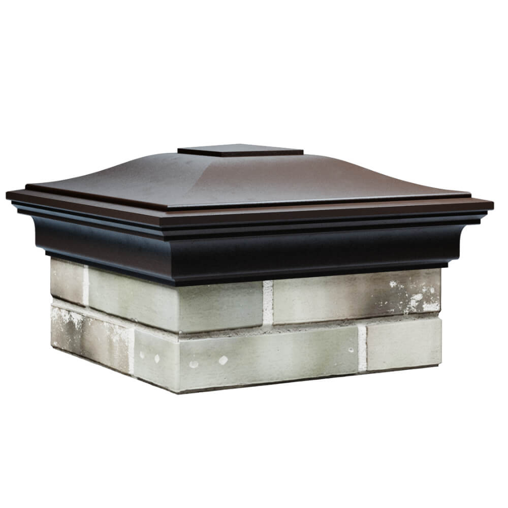 Колпак Zking Монблан Коричневый на столб 1.5х1.5 кирпича (385х385мм) в Менделеевске фото