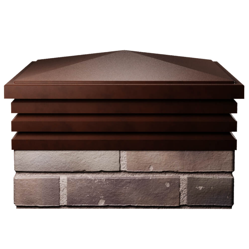 Колпак Zking Бона ХайТек Коричневый на столб 2х2 кирпича (513х513мм) Менделеевск фото