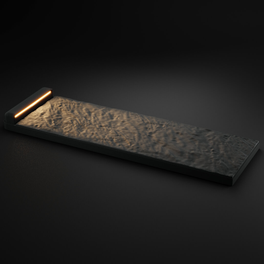 LED Светильник для шаговой плиты STONE Графитовый Серый 330х75х98мм в Менделеевске фото