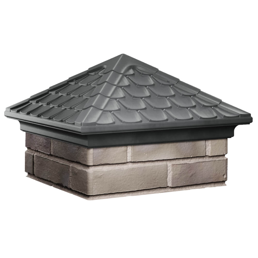 Колпак Zking Эльбрус Серый на столб 1.5х1.5 кирпича (385х385мм) в Менделеевске фото