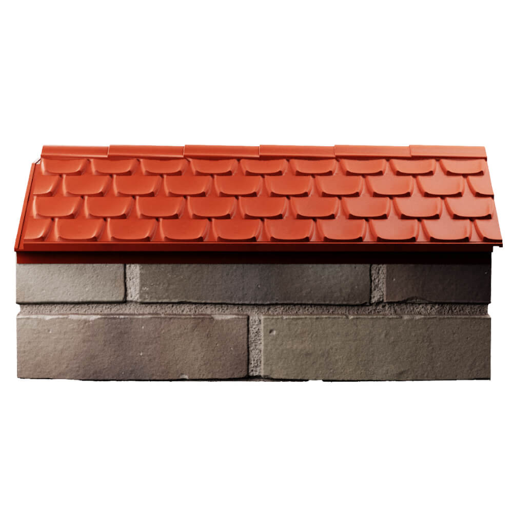 Парапет Zking Эльбрус Красный с посадкой на 1 кирпич (255мм) в Менделеевске фото