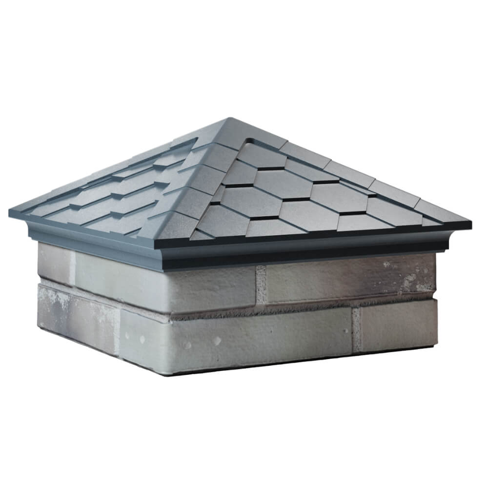 Колпак Zking Эверест Серый на столб 1.5х1.5 кирпича (390х390мм) в Менделеевске фото