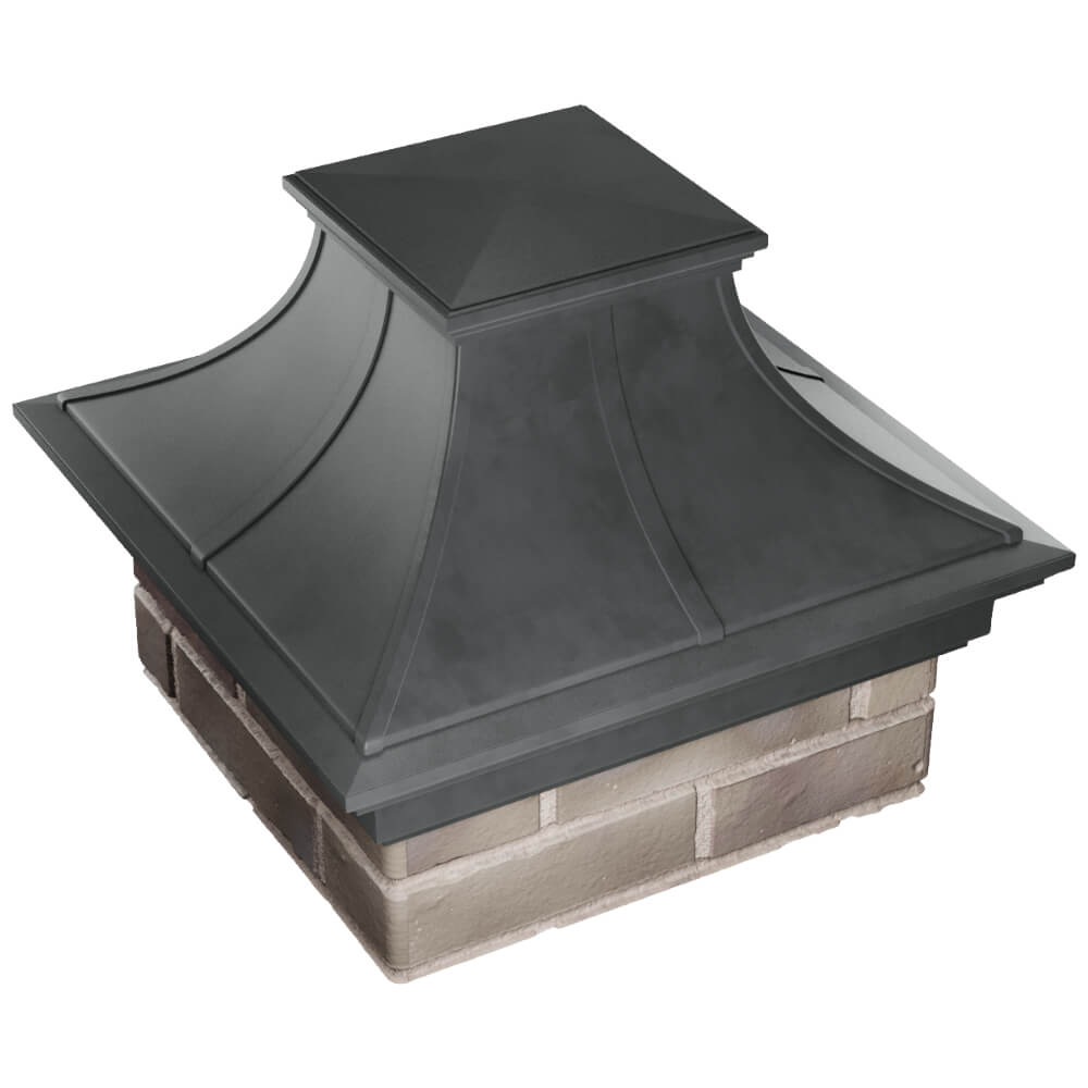 Колпак Zking Монблан Премиум Серый на столб 1.5х1.5 кирпича (385х385мм) в Менделеевске фото