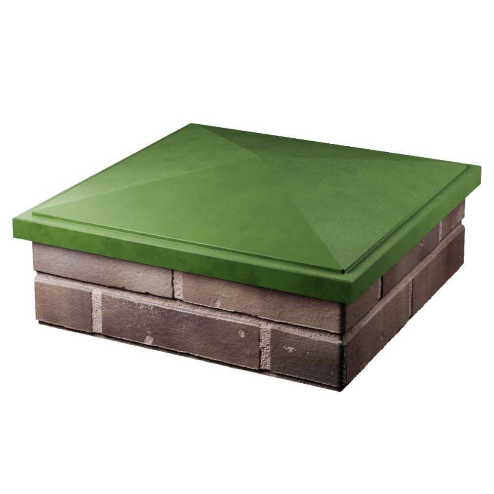 Колпак Zking БонаМоно Зеленый на столб 2х2 кирпича (515х515, 530х530мм) в Менделеевске фото