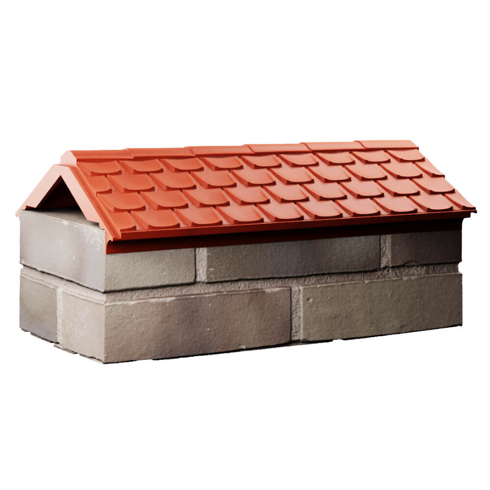 Парапет Zking Эльбрус Красный с посадкой на 1 кирпич (255мм) Менделеевск фото