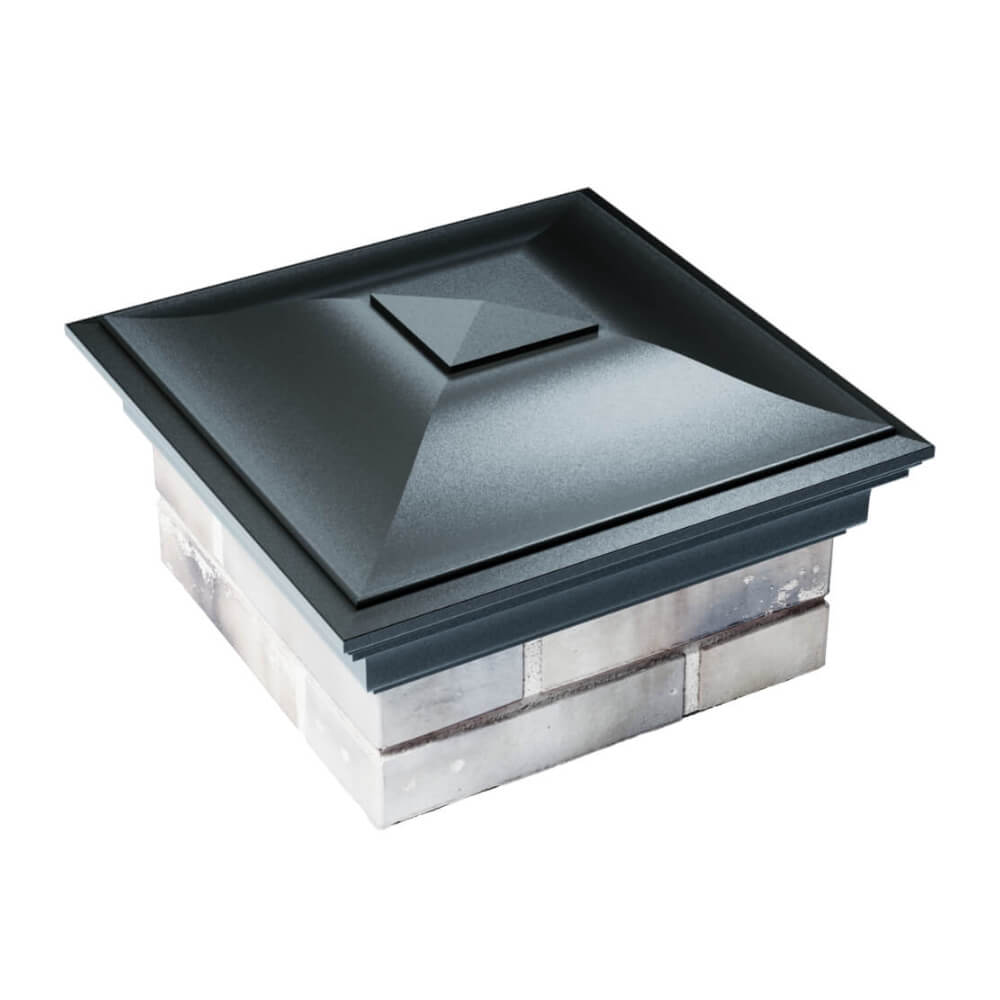 Колпак Zking Монблан Черный на столб 1.5х1.5 еврокирпича 0.7НФ (355х355мм) в Менделеевске фото