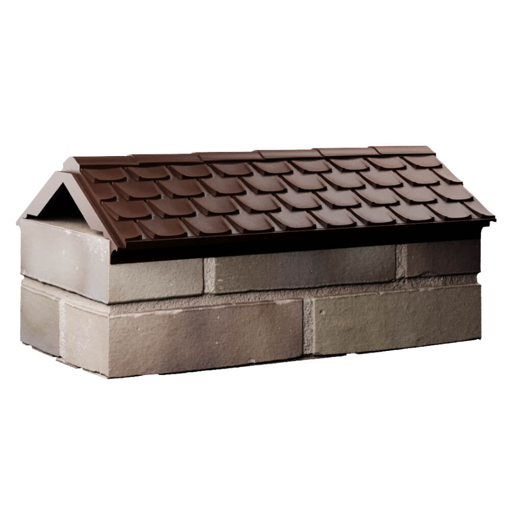 Парапет Zking Эльбрус Коричневый с посадкой на 1 кирпич (255мм) Менделеевск фото